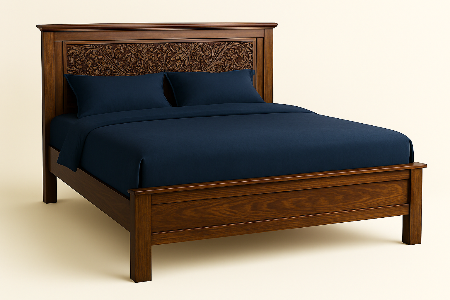 Brisha Teak Wood King Bed