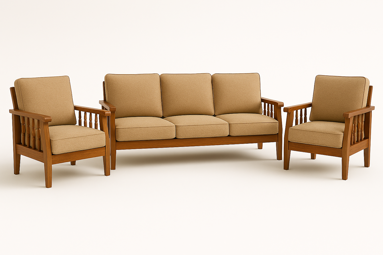 Kingfisher Teak 3+1+1 Sofa Set